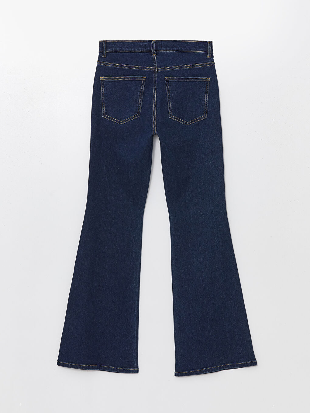 LCWAIKIKI Classic Koyu Rodeo Dar Fit Flare Kadın Jean Pantolon - 5