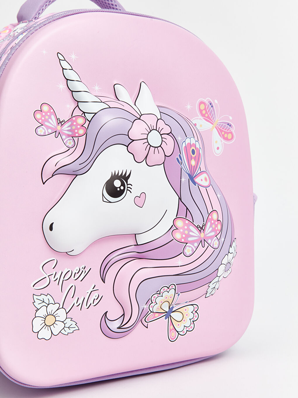 Lila Baskılı Kız Çocuk Okul Çantası-1