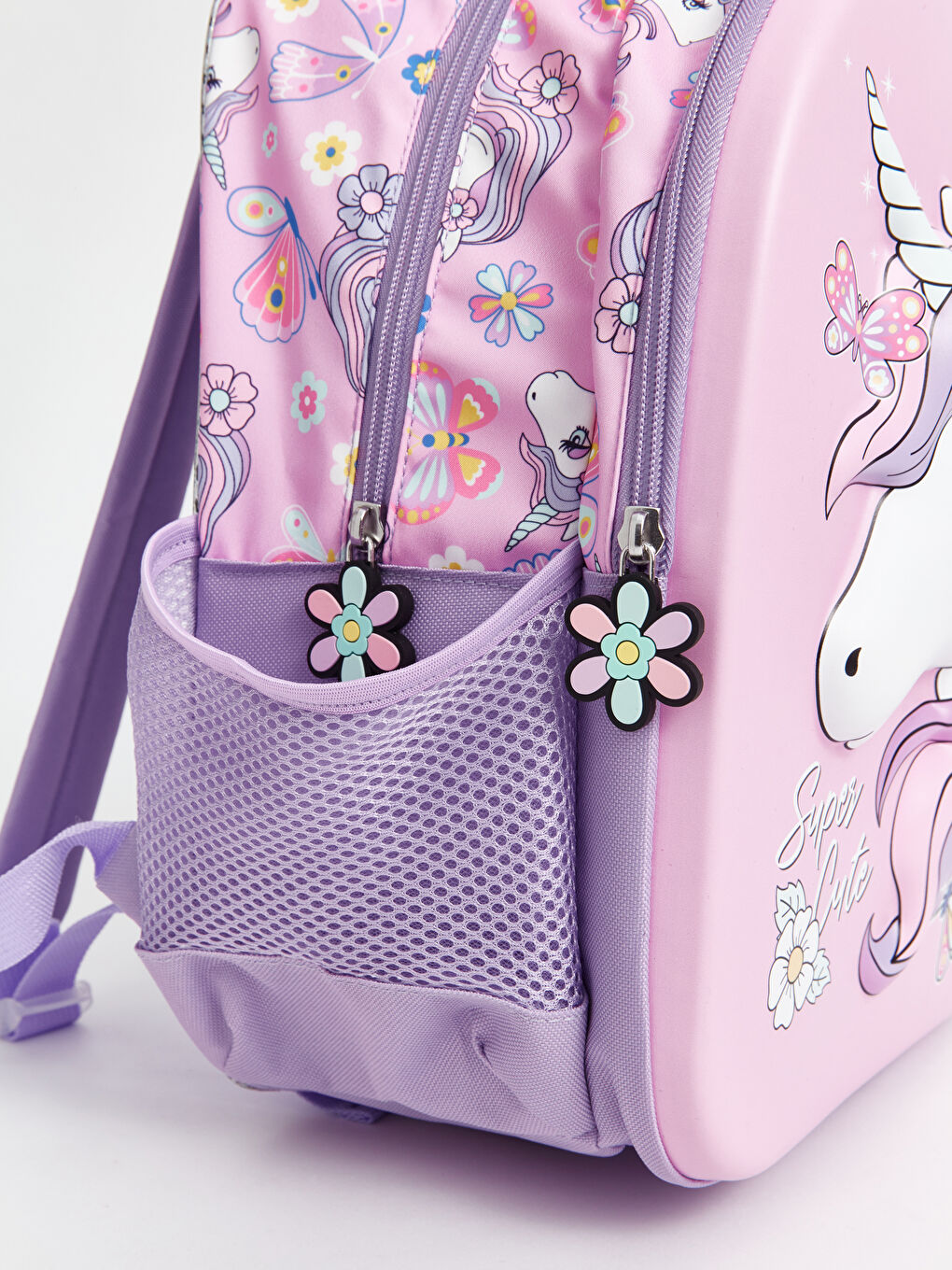 Lila Baskılı Kız Çocuk Okul Çantası-3