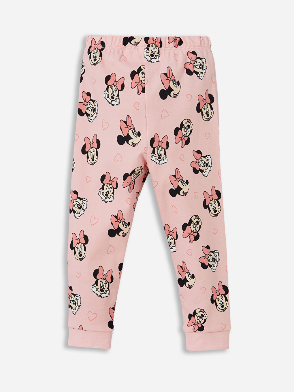 LCW baby Crew Neck Minnie Mouse Printed Baby Girls' Pyjama Set -W4AB92Z1-YG7