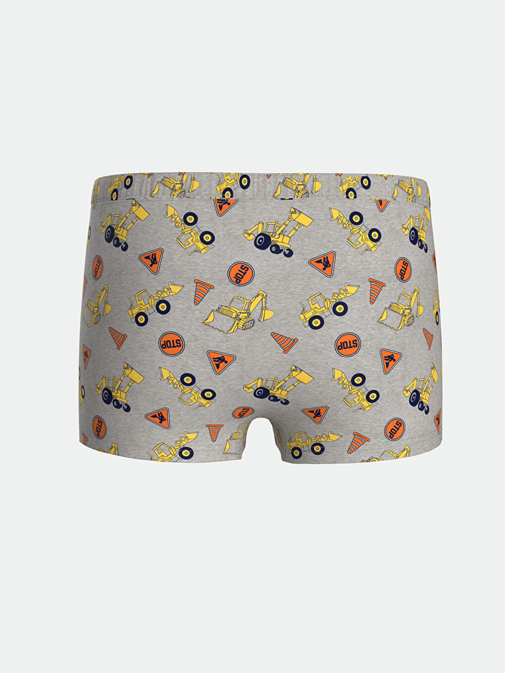 LCW Kids Gri Melanj Baskılı Baskılı Erkek Çocuk Boxer 3'lü - 4