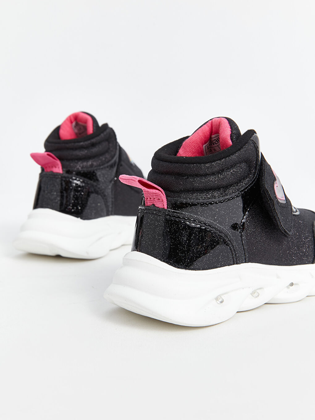 Velcro Closure Printed Light-Up Sole Baby Girls' Sneakers-4