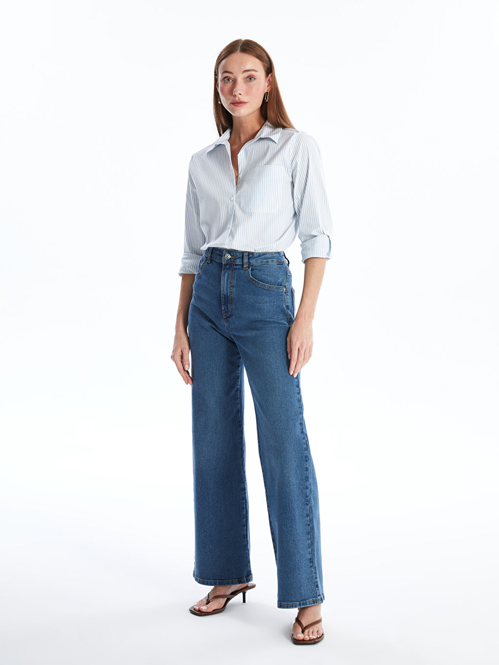 LCWAIKIKI Classic Wideleg Women's Jeans -W4AC74Z8-H45
