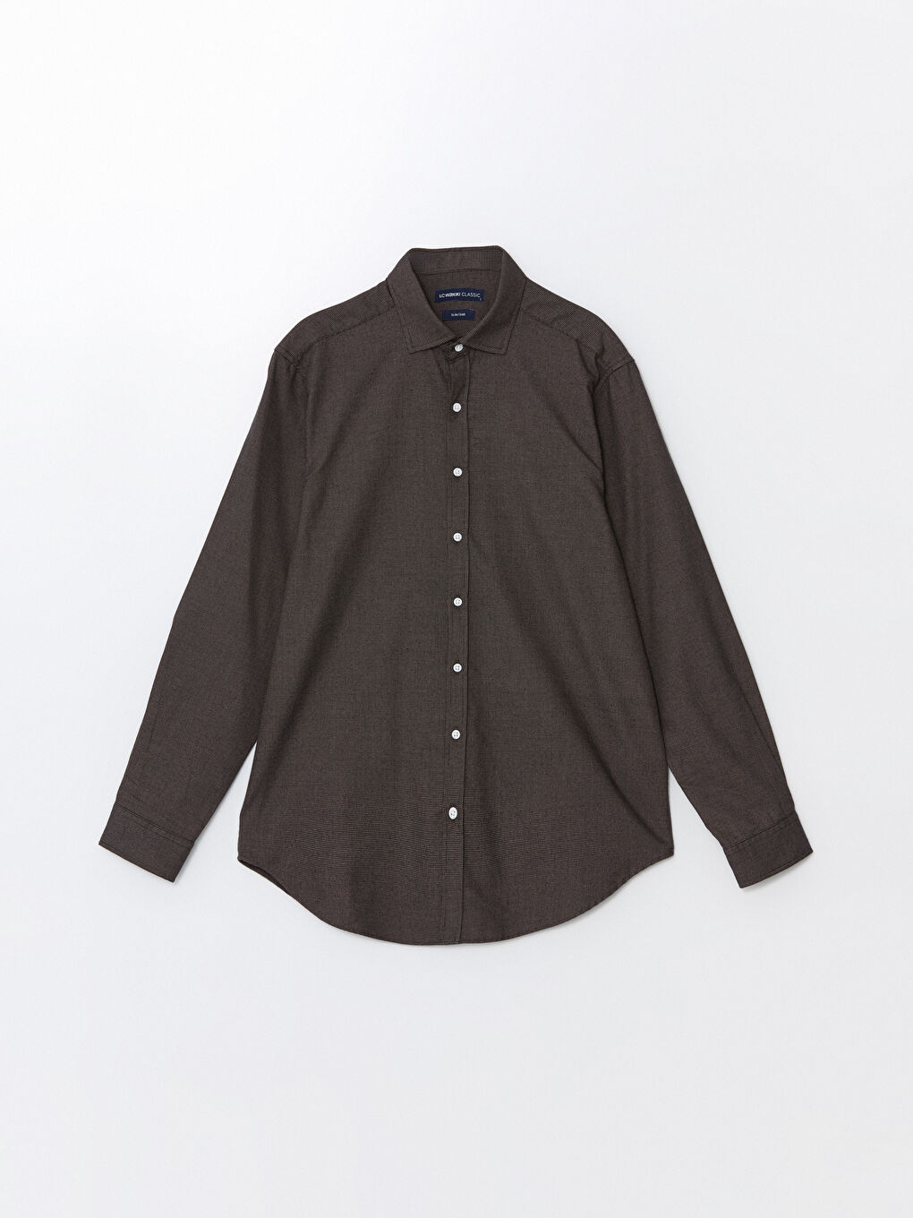 Slim Fit Long Sleeve Dobby Men's Shirt-4