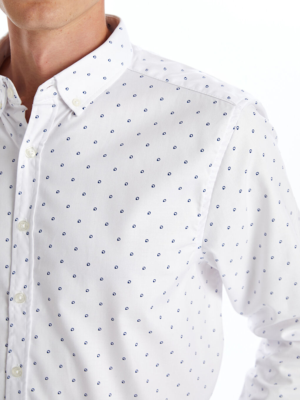 قميص كم طويل رفيع للرجال-2