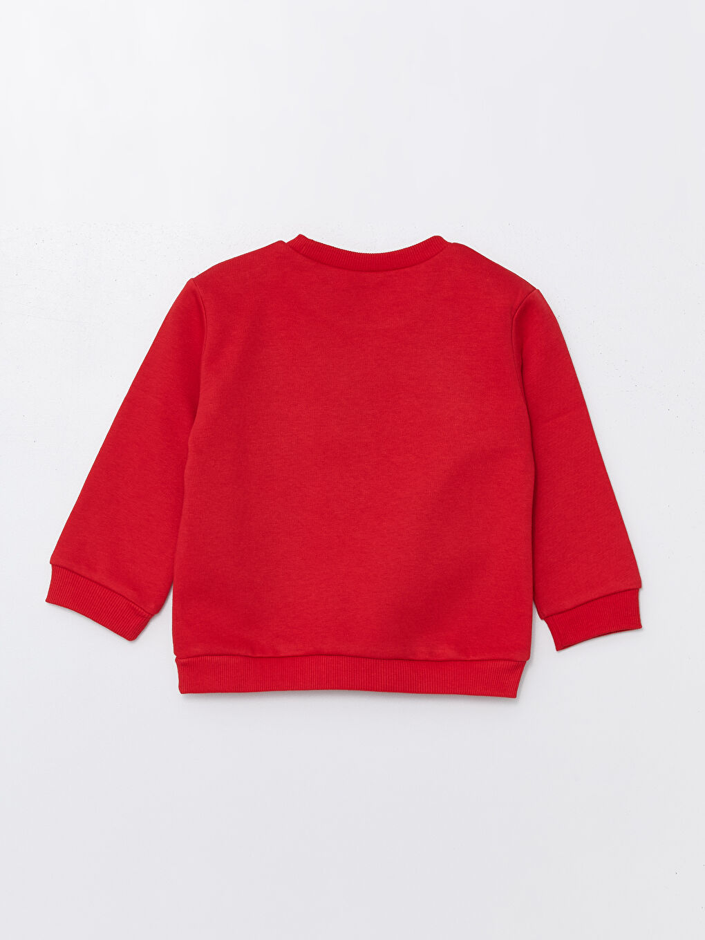 Kırmızı Bisiklet Yaka Çiçekli Kız Bebek Sweatshirt-1