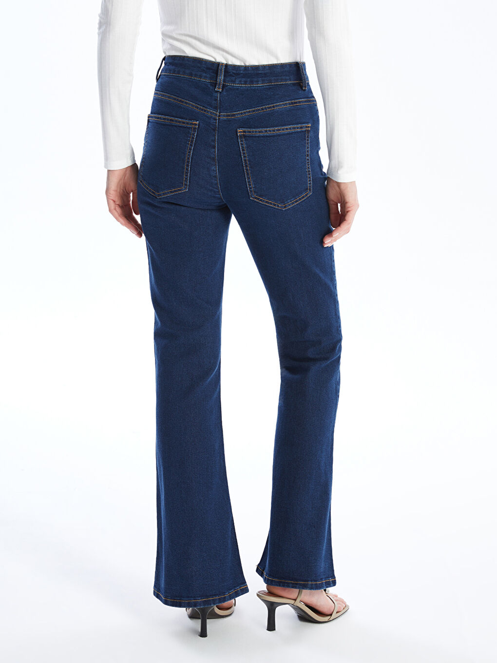 İndigo Mars Flare Kadın Jean Pantolon-4