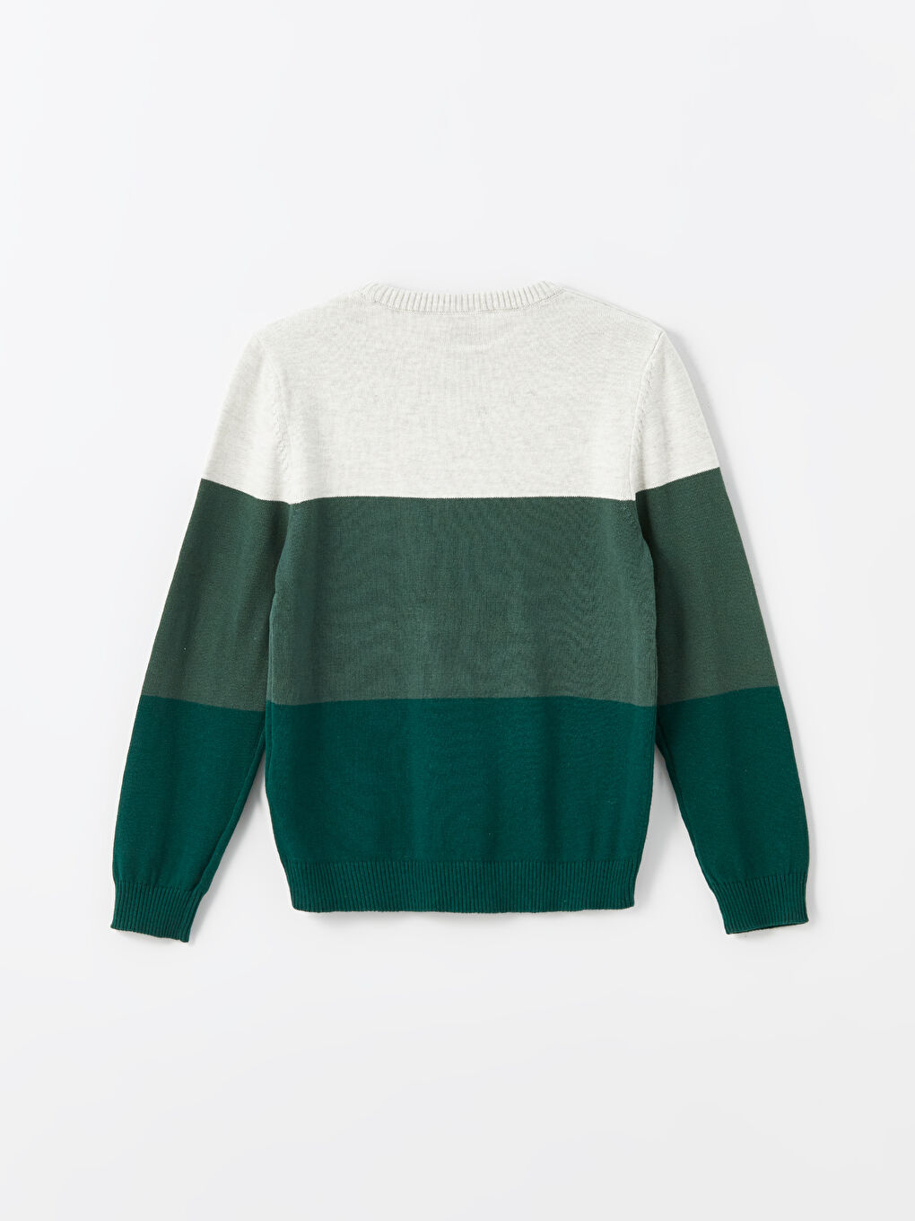 Дөңгелек жағалы ұлдарға арналған трикотаж жемпір-1