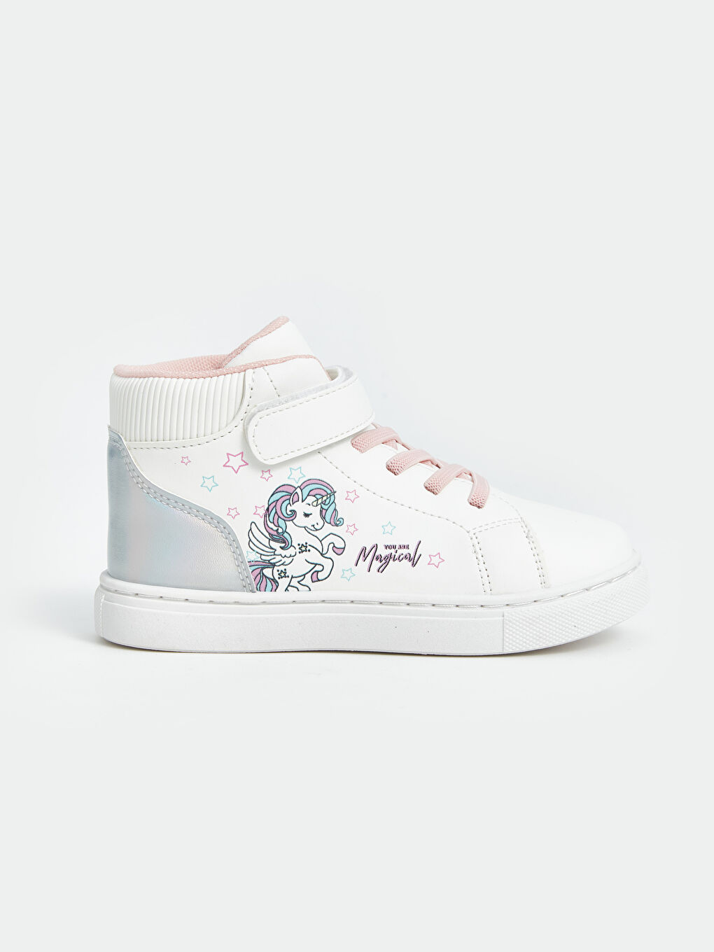 Lace-Up and Hook-and-Loop Girls' Sneakers-1