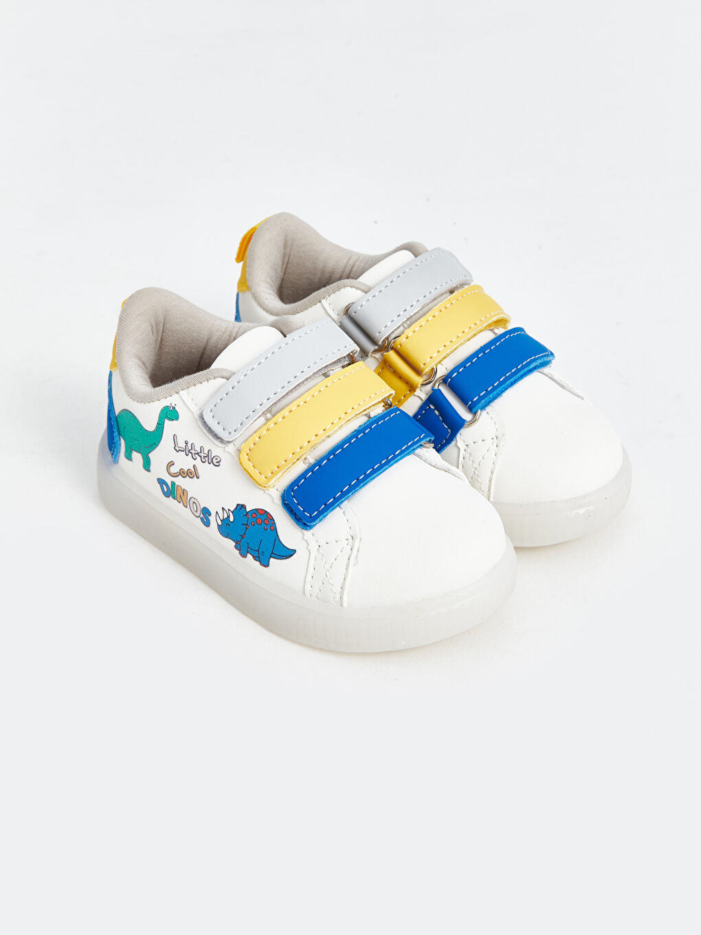 Hook and Loop Lighted Sole Baby Boys' Sneakers-1