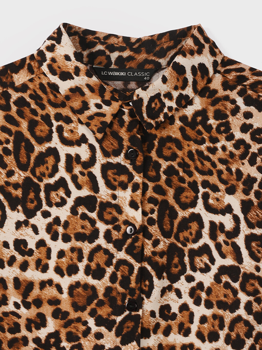 Këmishë Print Leopardi Për Gra-2