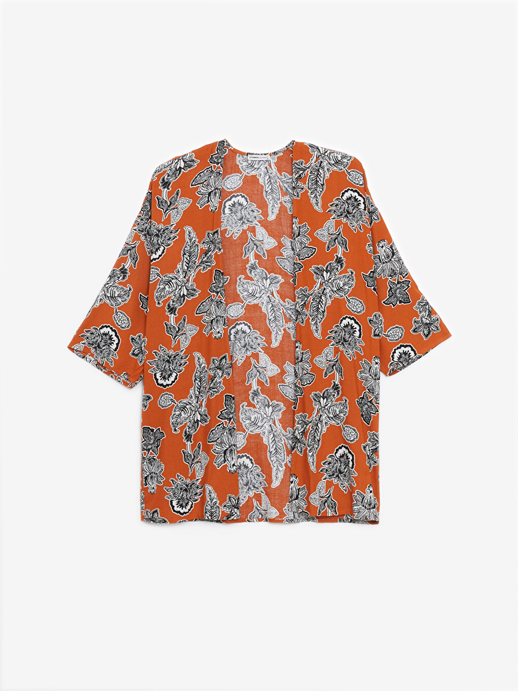 Kimono Oversize à Motifs pour Femmes avec Col Châle-4