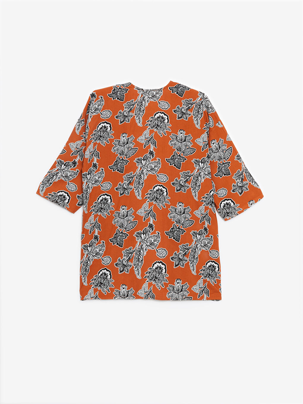 Kimono Oversize à Motifs pour Femmes avec Col Châle-5
