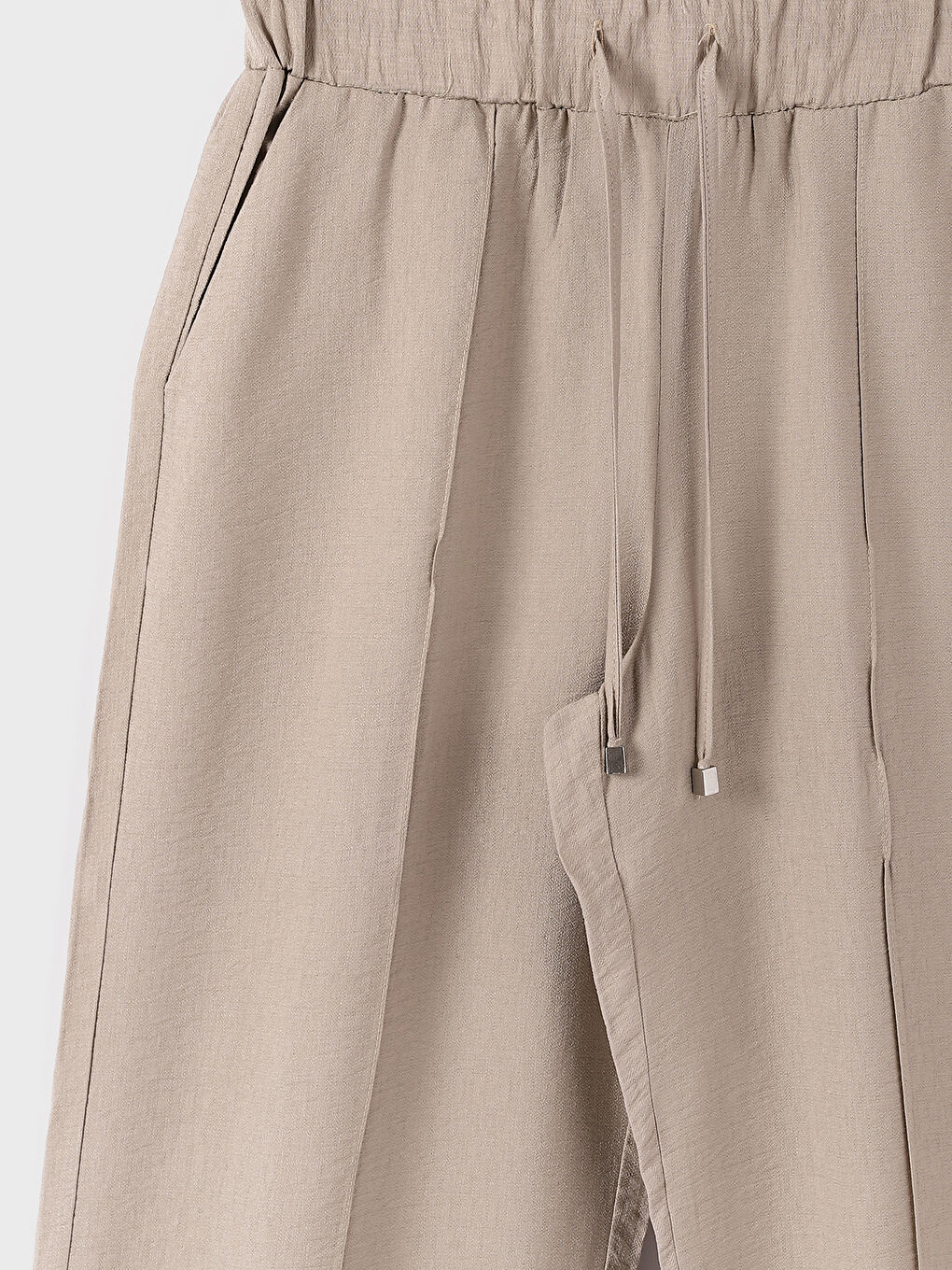 بنطلون وسط مرن للسيدات-2