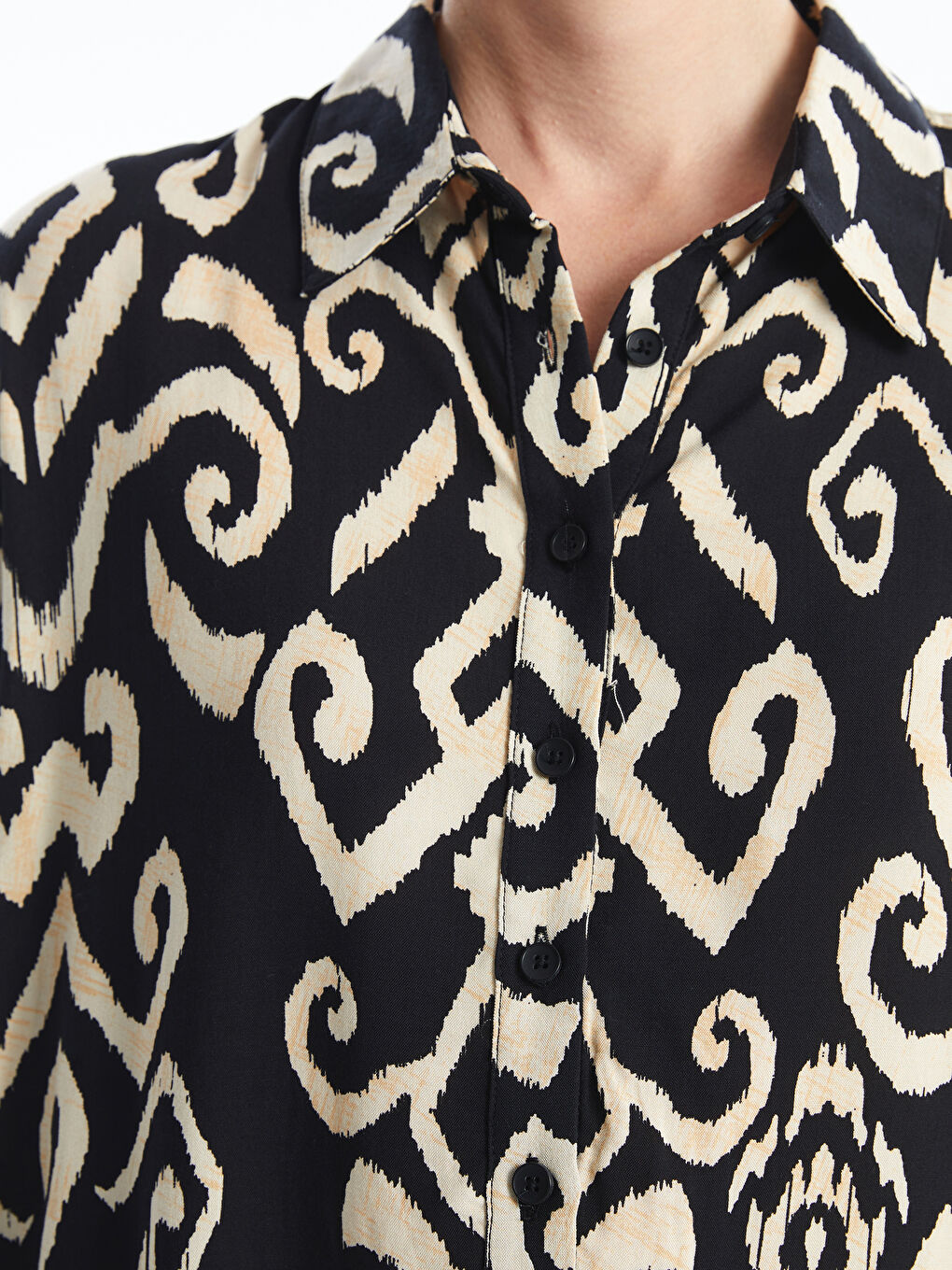 Patterned Oversize Women's Shirt Tunic-2