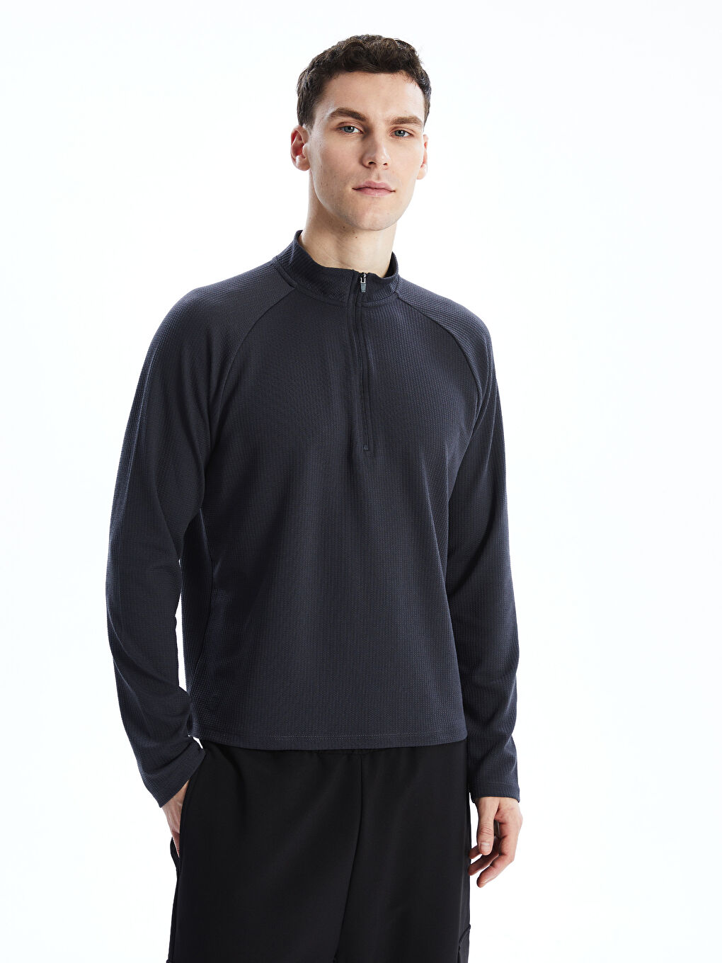 XSIDE ACTIVE Antrasit Dik Yaka Erkek Sweatshirt