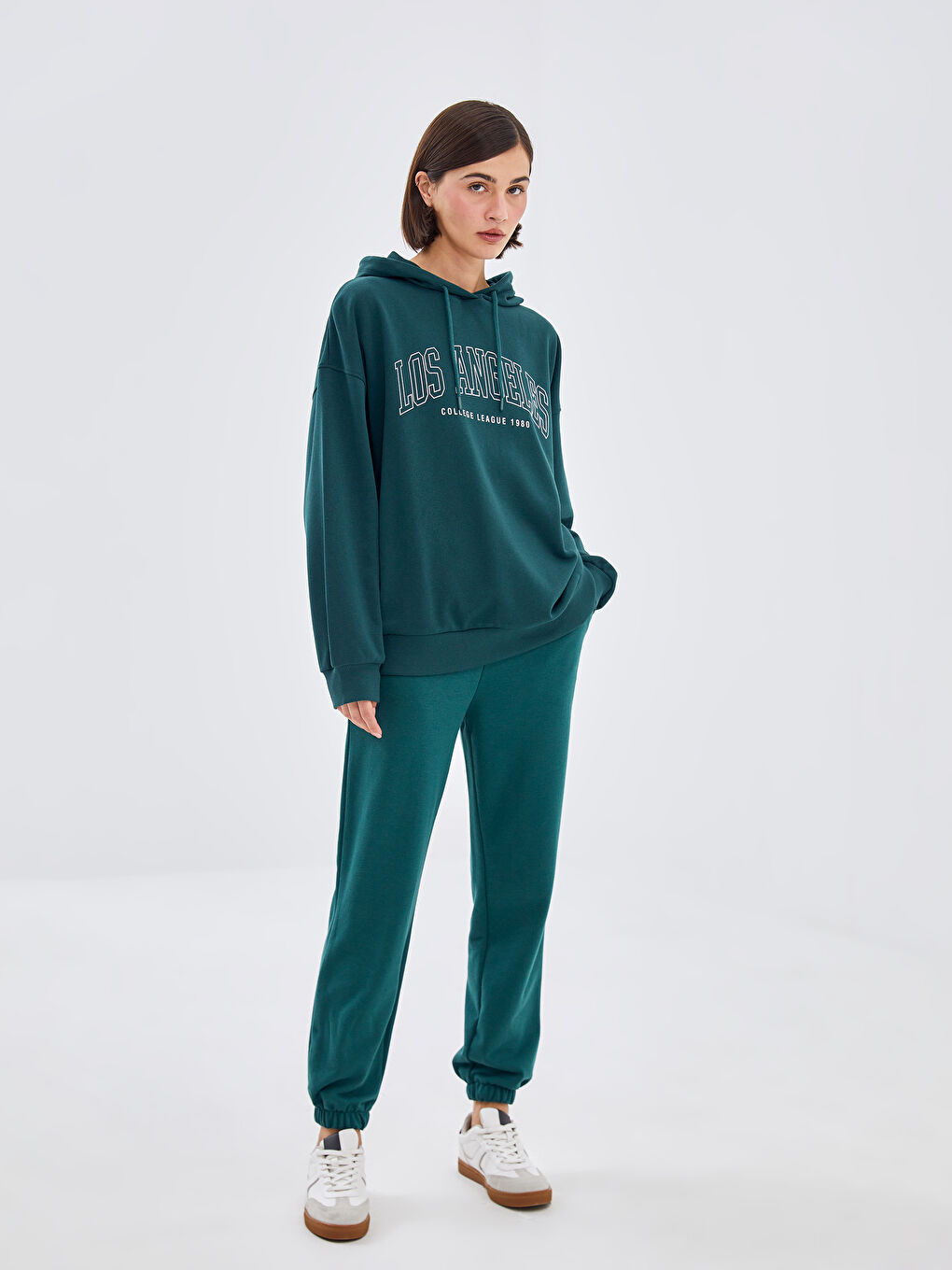 Printed Long Sleeve Oversize Women's Hoodie-1