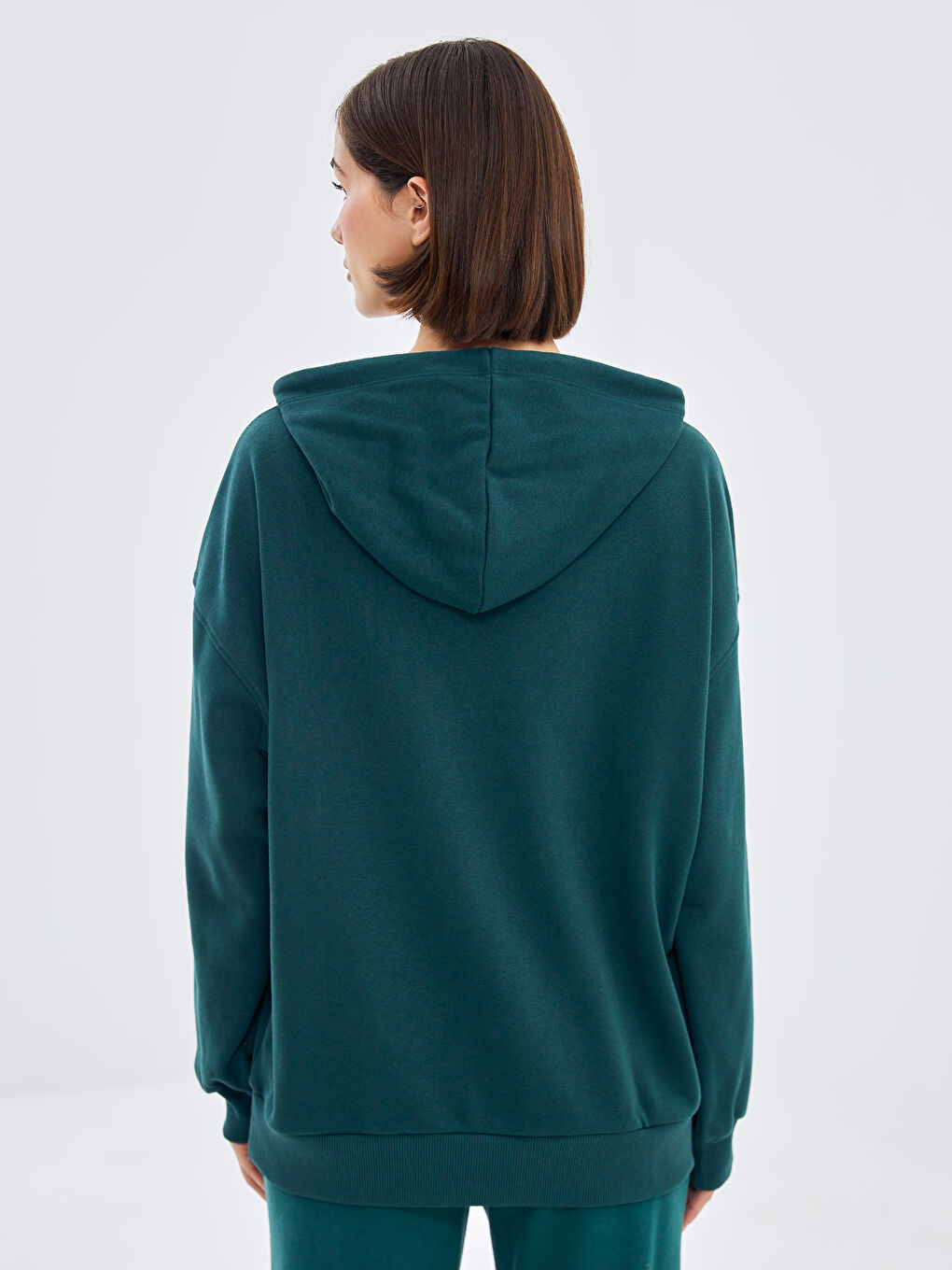 Printed Long Sleeve Oversize Women's Hoodie-3