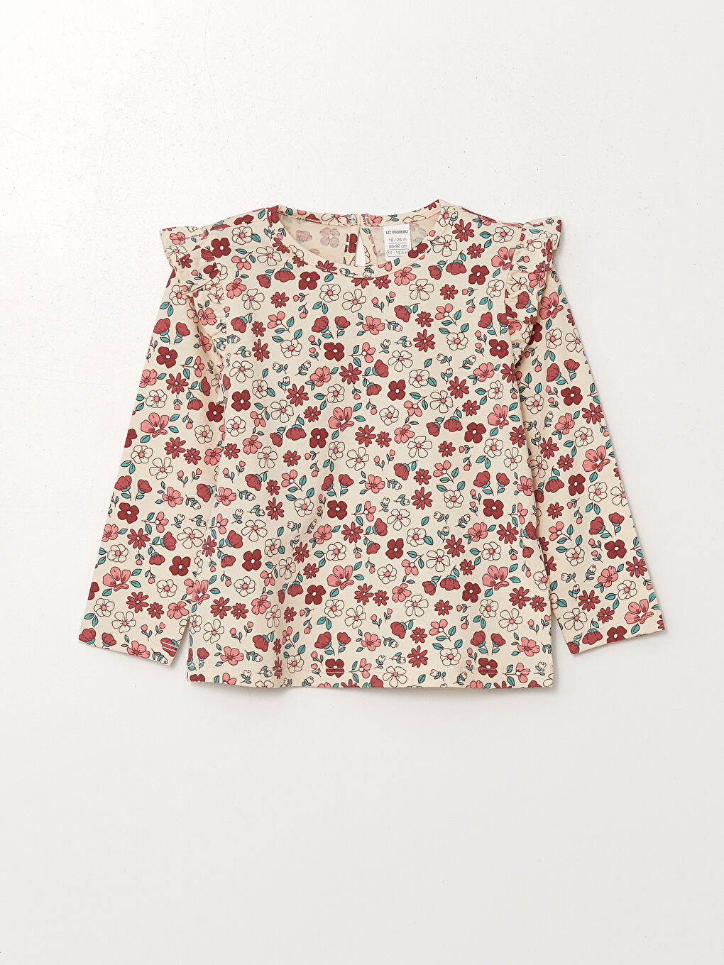 LCW Kids Crew Neck Printed Girls Blouse 2 Pack -W4AE71Z1-H4P