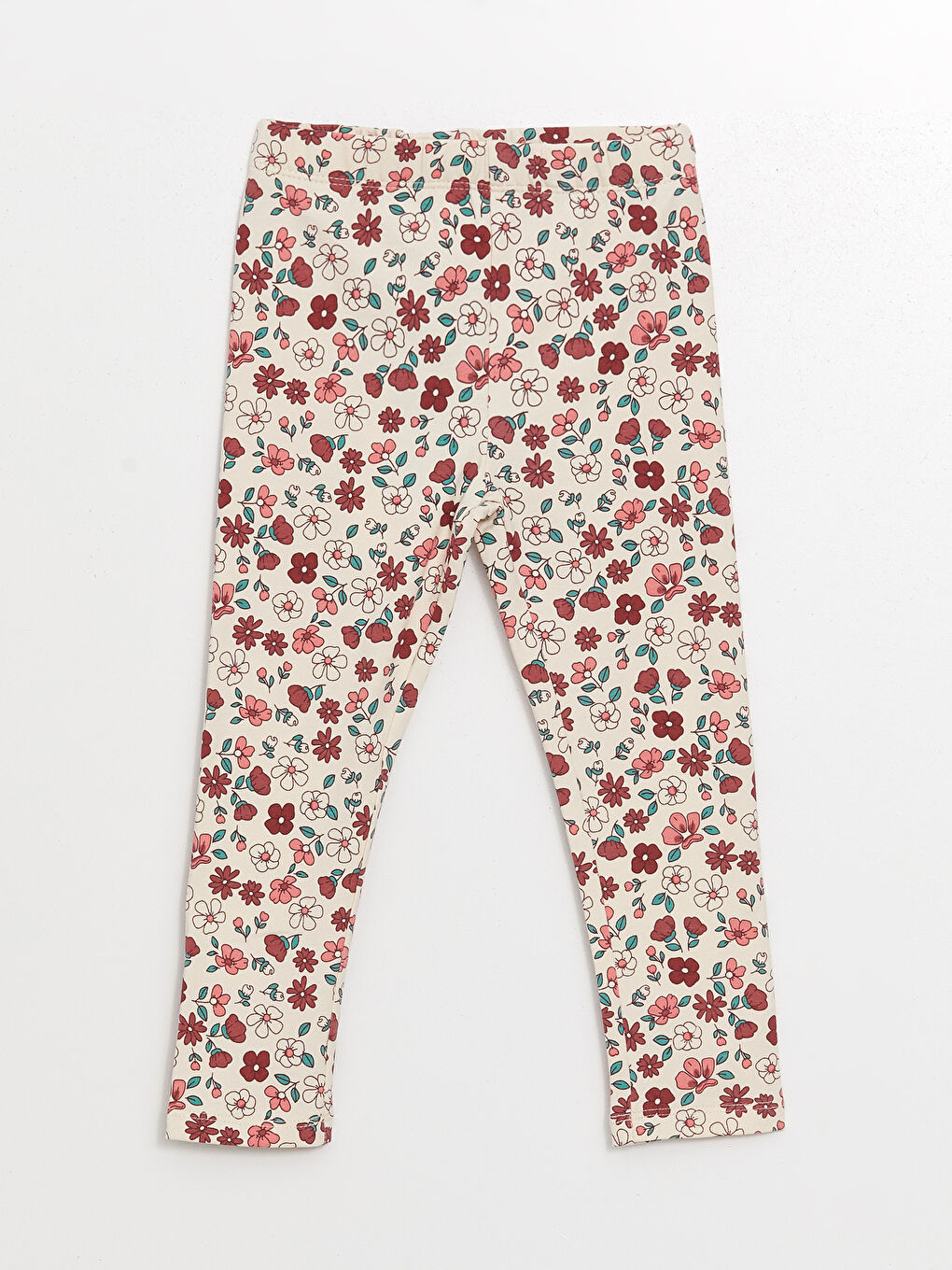 LCW Kids Elasticated Waist Floral Girls' Leggings 2 Pack -W4AE73Z1-LRA