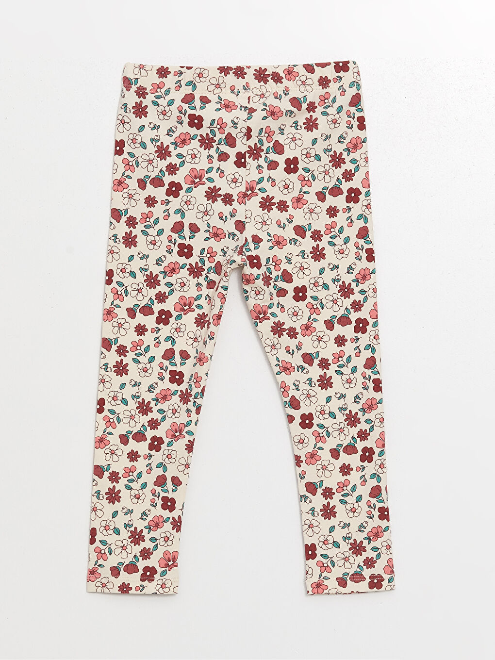 LCW Kids Elasticated Waist Floral Girls' Leggings 2 Pack -W4AE73Z1-LRA