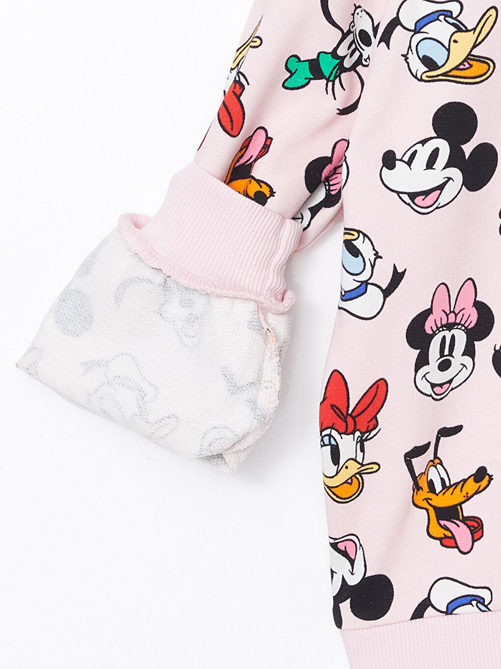 LCW Kids Pembe Bisiklet Yaka Minnie Mouse Baskılı Kız Çocuk Pijama Üst - 1