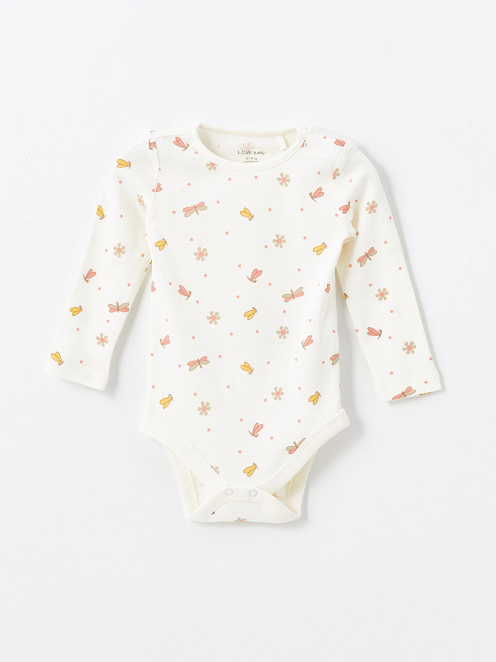 Crew Neck Long Sleeve Printed Baby Girls' Snap Bodysuit and Leggings 2 Pack Set-1