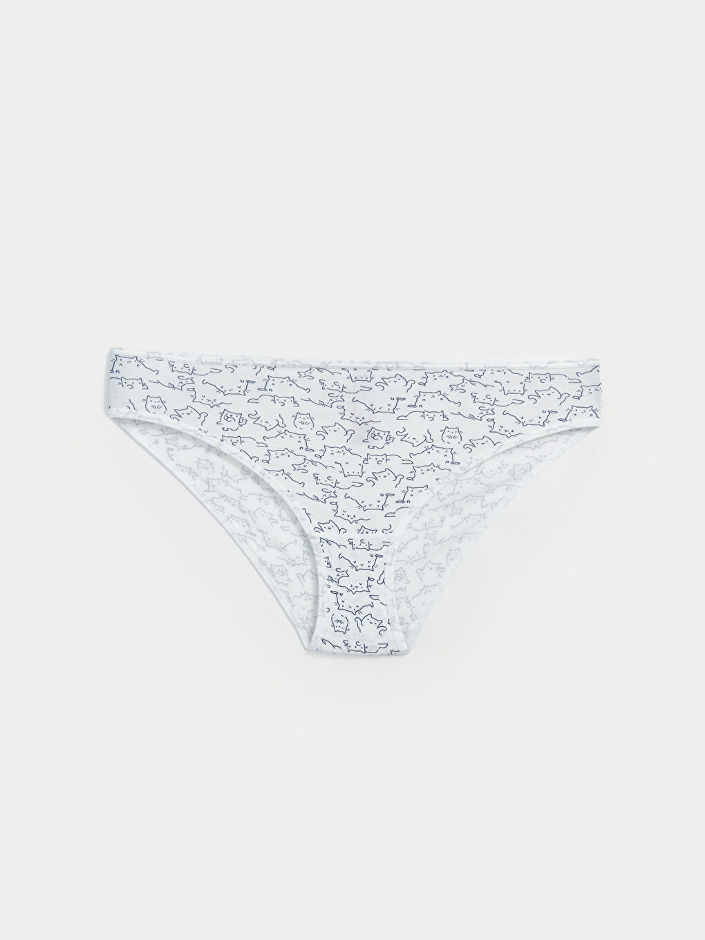 Ekru Baskılı Bikini Külot