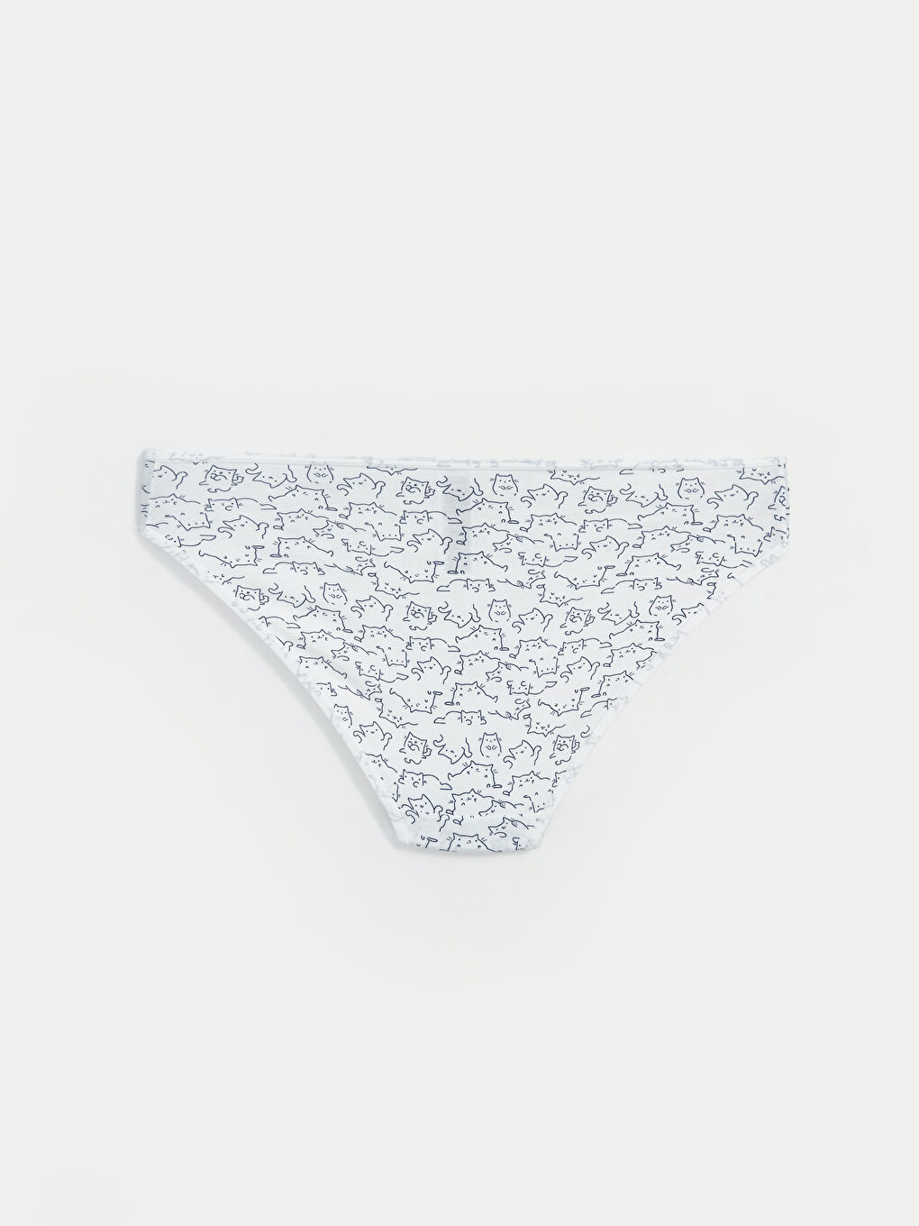 Ekru Baskılı Bikini Külot-1