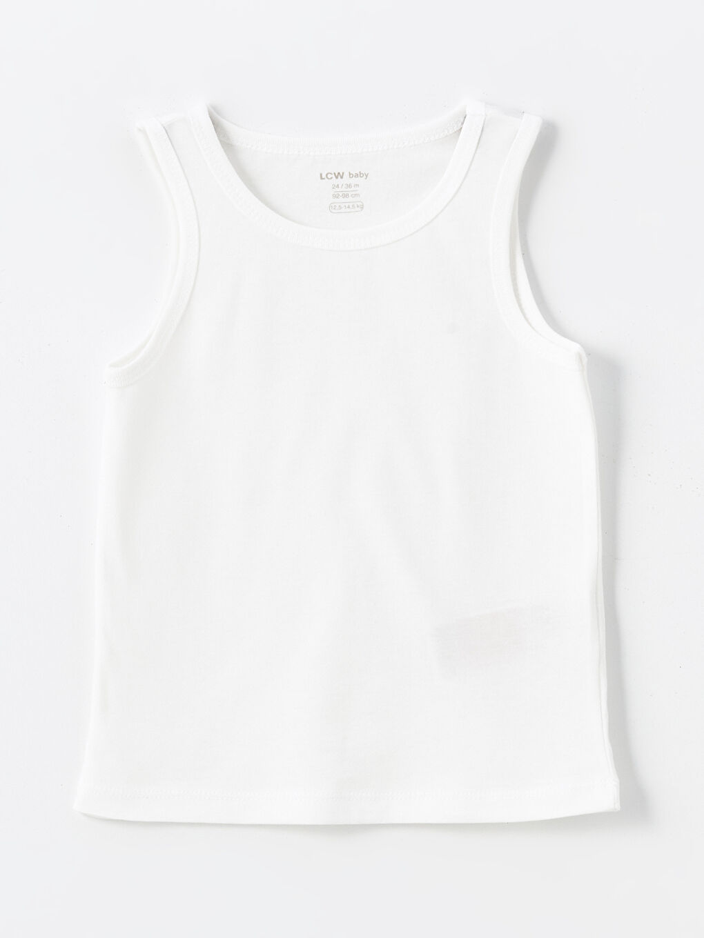 Ekru Bisiklet Yaka Basic Erkek Bebek Atlet