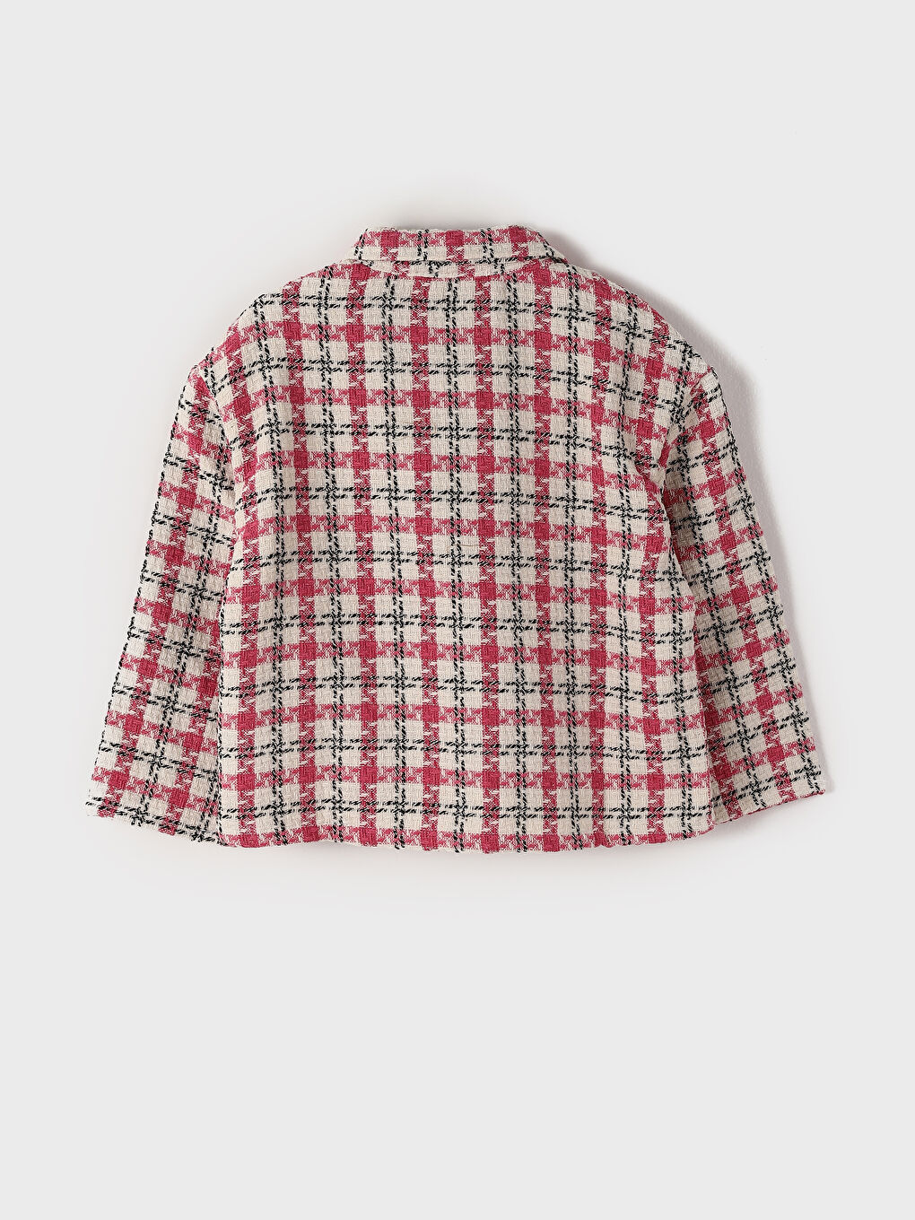 Plaid Long Sleeve Girls' Shirt Jacket-3