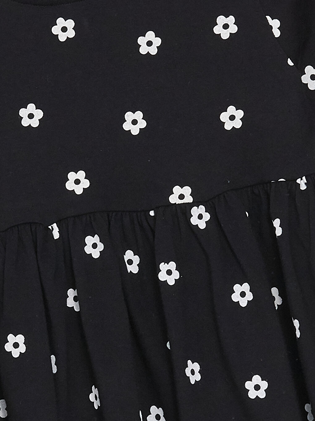 LCW Kids Crew Neck Long Sleeve Floral Girls' Dress -W4AH51Z1-LQJ