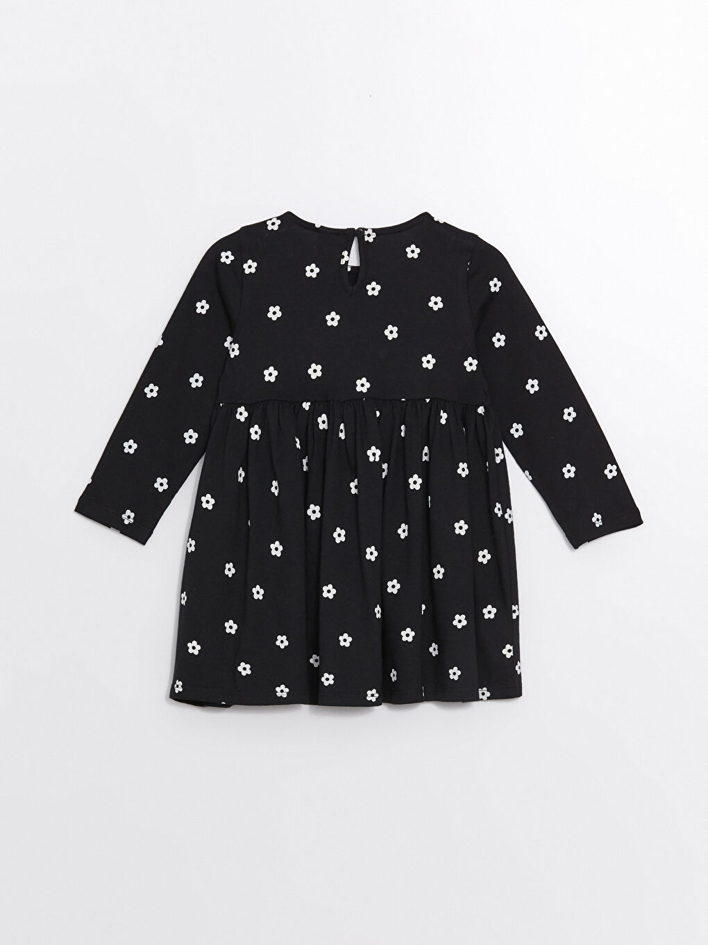 LCW Kids Crew Neck Long Sleeve Floral Girls' Dress -W4AH51Z1-LQJ