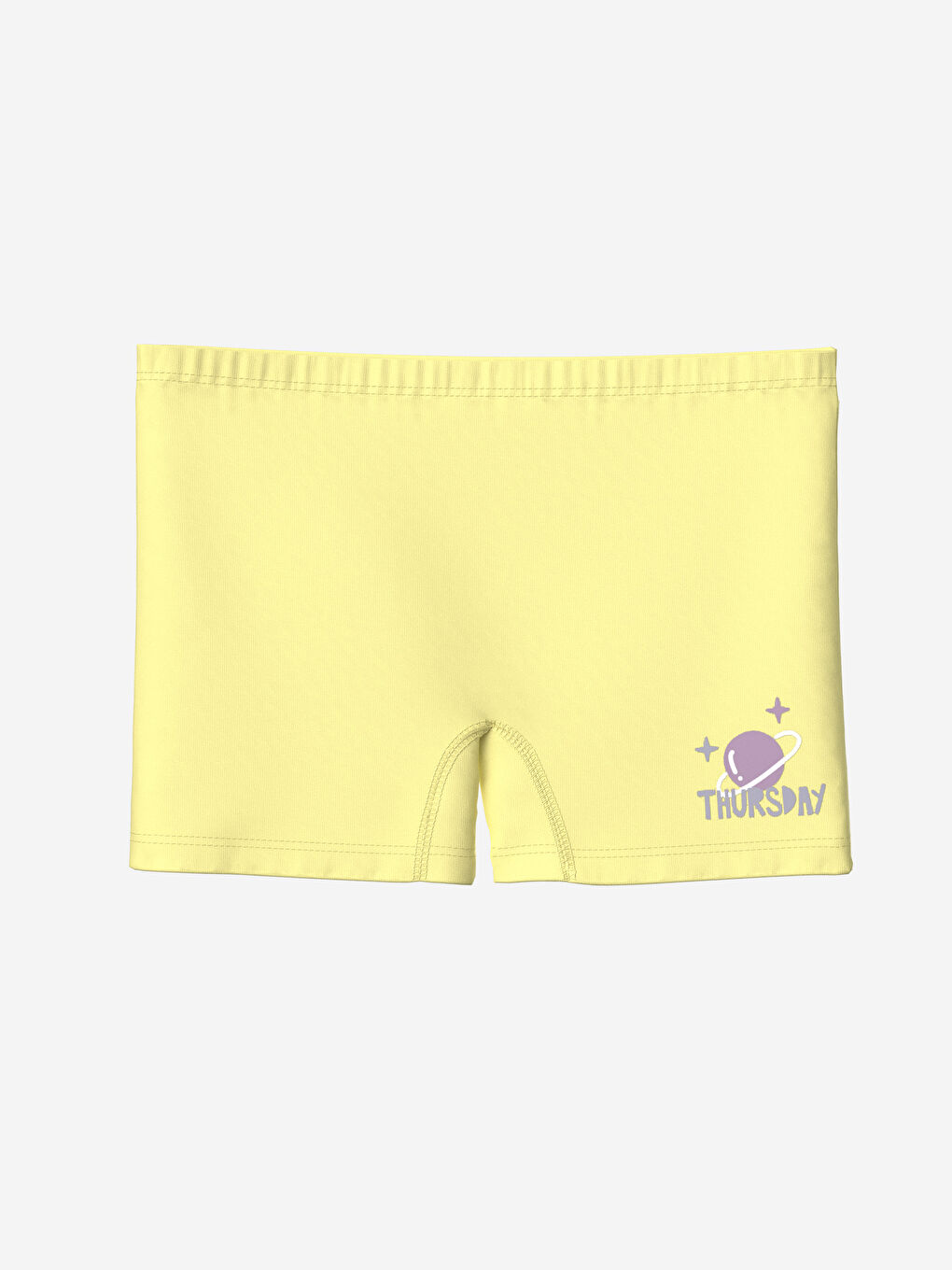 LCW Kids Sarı Baskılı Kız Çocuk Boxer