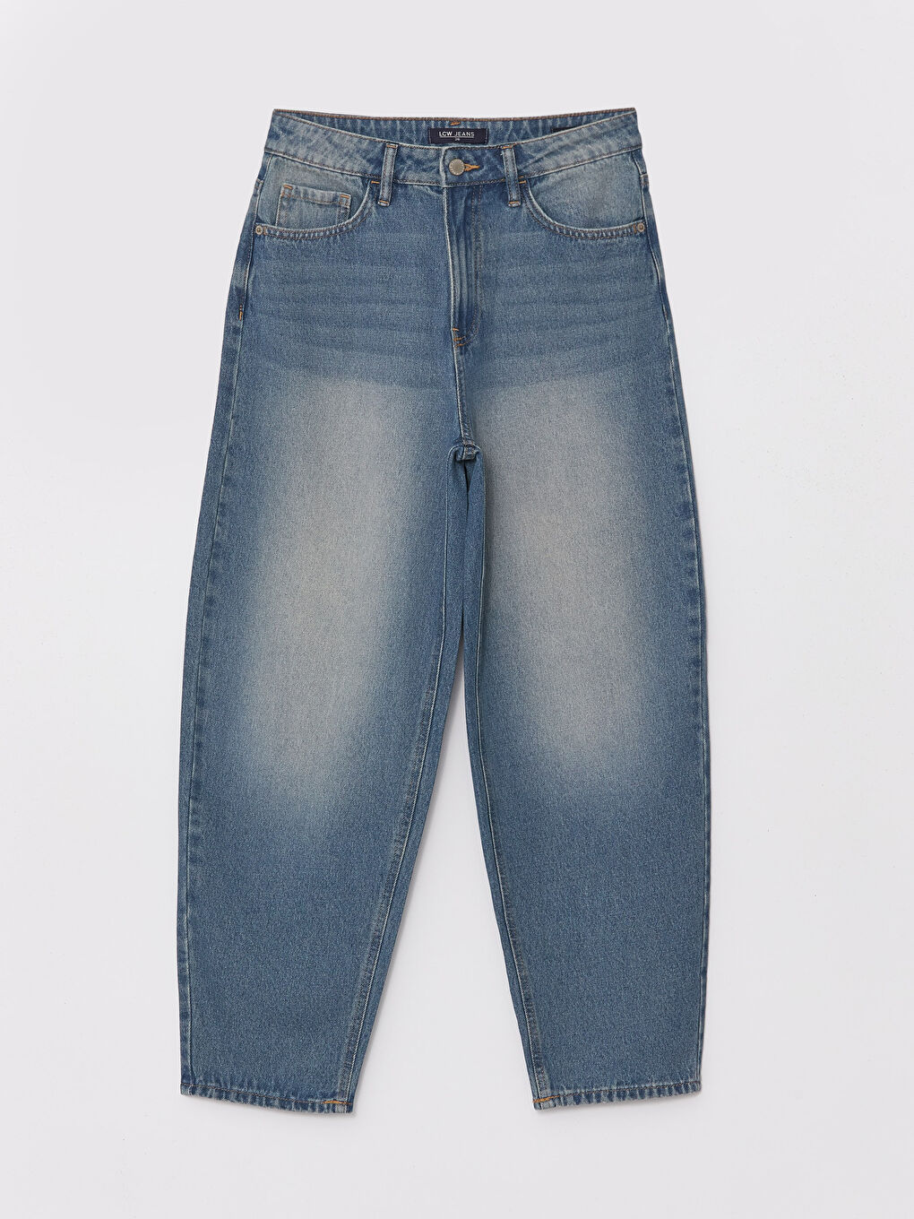 LCW Jeans Orta Ton İndigo Rodeo Balloon Fit Kadın Jean Pantolon - 5