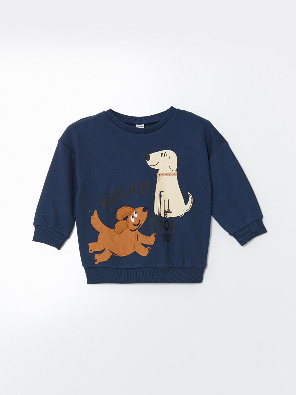 LCW Kids Crew Neck Long Sleeve Printed Baby Boys' Sweatshirt and Sweatpants 2 Pack Set -W4AI41Z1-HSD