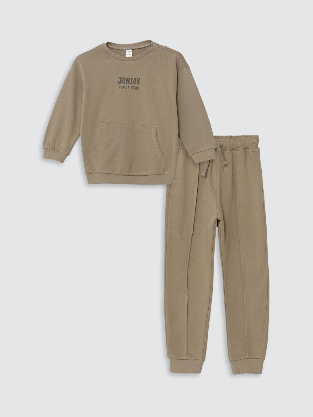 LCW Kids Hooded Long Sleeve Basic Baby Boys' Sweatshirt and Sweatpants 2 Pack Set -W4AI50Z1-KL8
