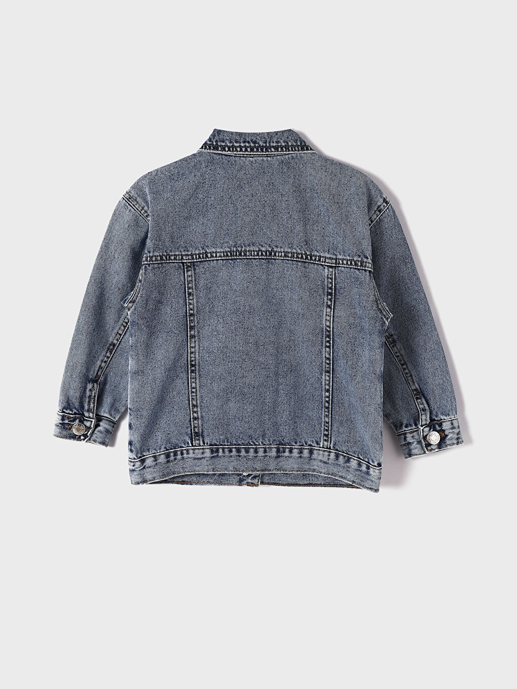 سترة جينز للبنات بقصة مريحة-1