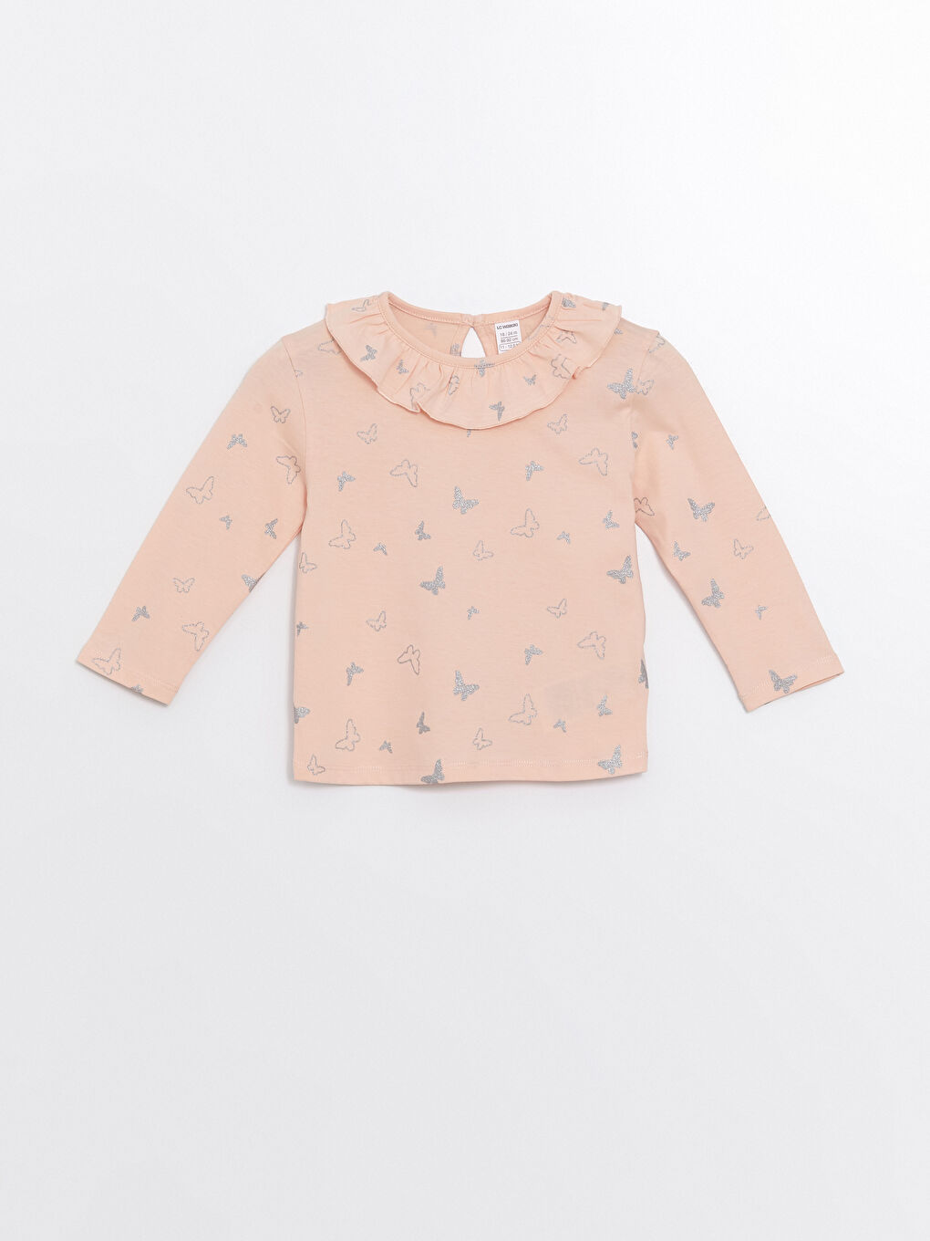 LCW Kids Crew Neck Long Sleeve Printed Girls' Blouse 2 Pack -W4AK31Z1-QZ8