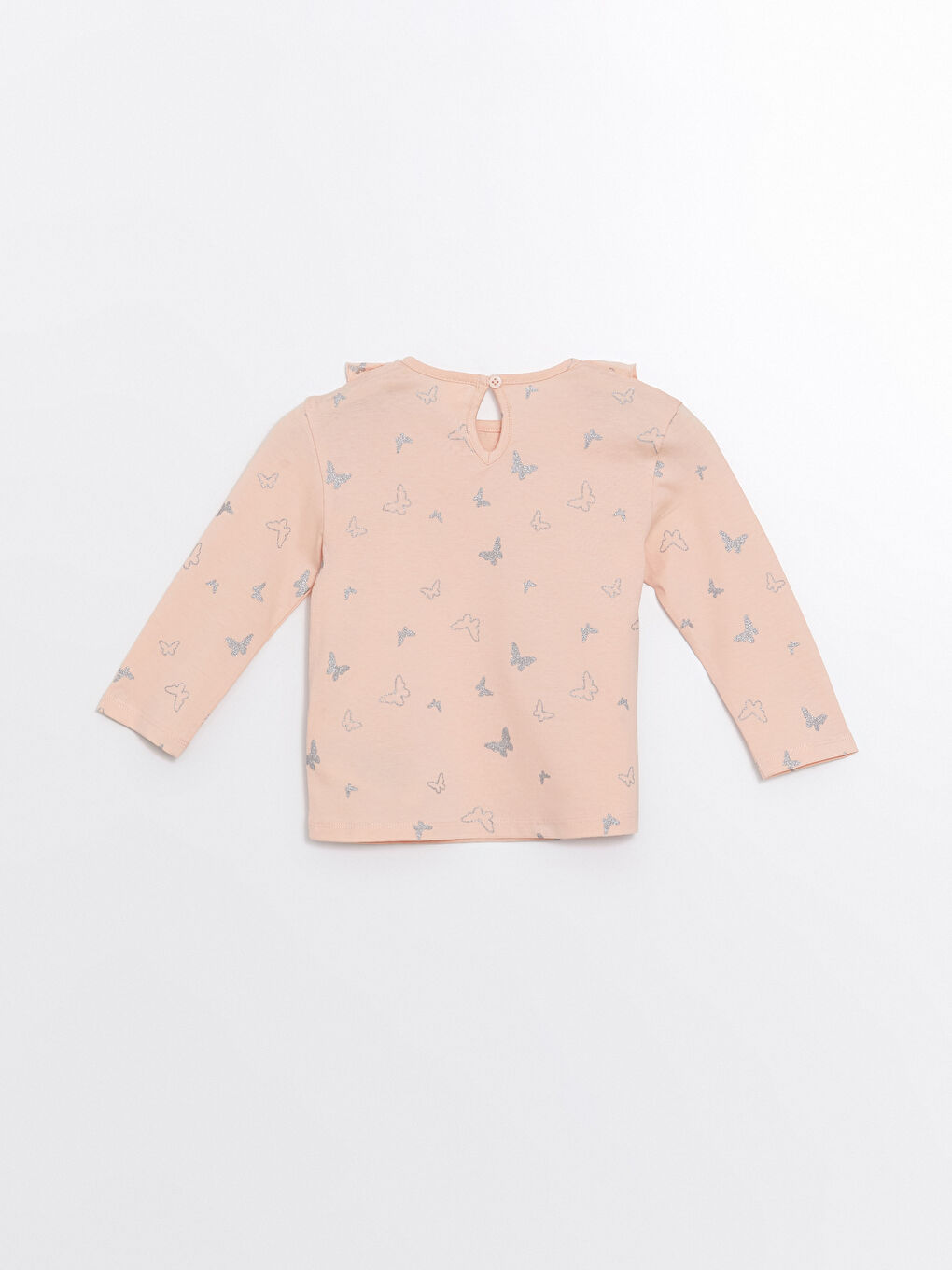 LCW Kids Crew Neck Long Sleeve Printed Girls' Blouse 2 Pack -W4AK31Z1-QZ8