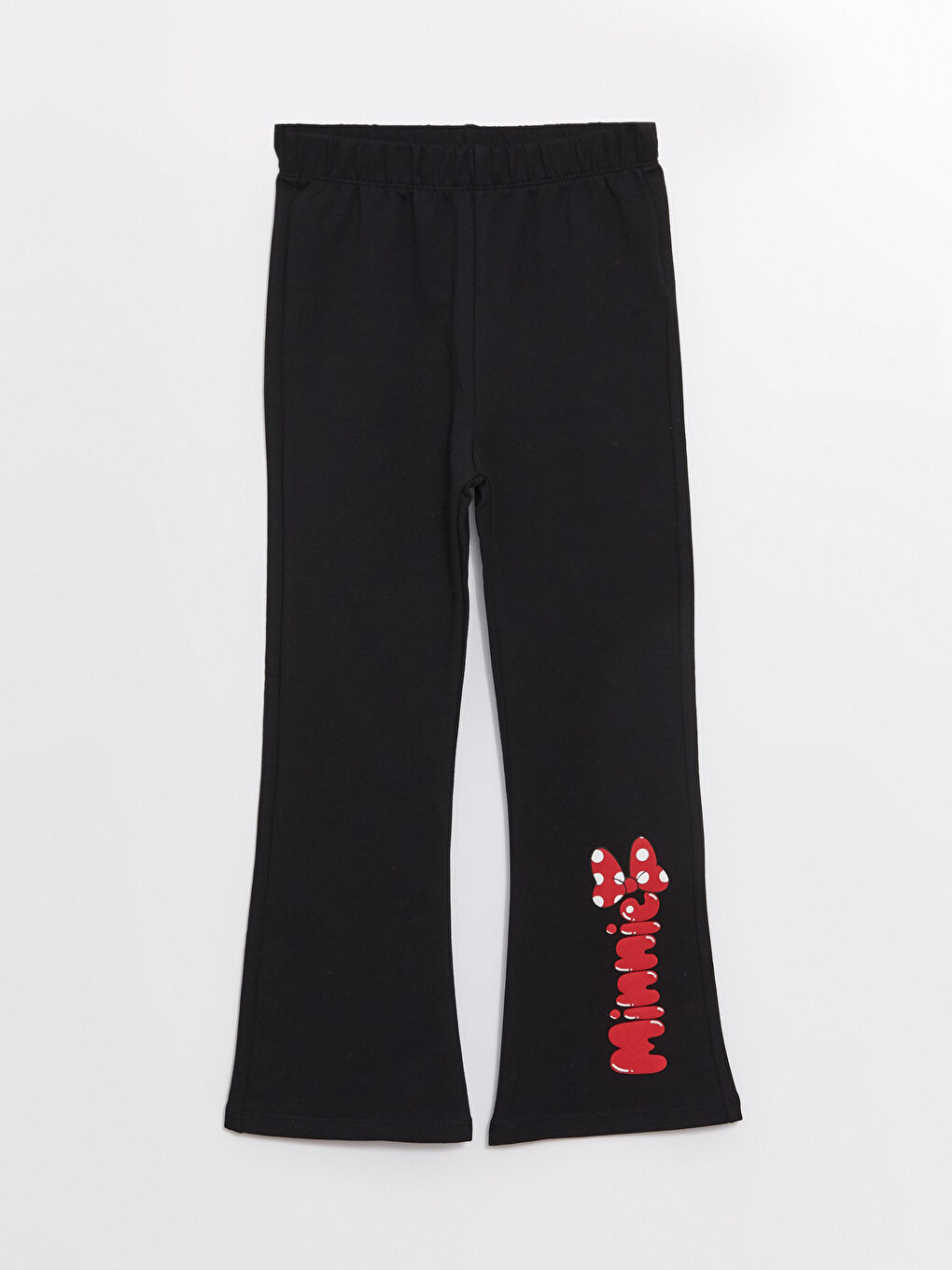 LCW baby Ekru Baskılı Bisiklet Yaka Minnie Mouse Baskılı Kız Bebek Sweatshirt ve Tayt Pantolon 2'li Takım - 4