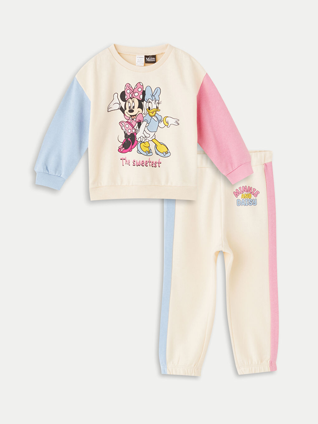 Crew Neck Minnie Mouse Printed Sweatshirt and Sweatpants 2 Pack