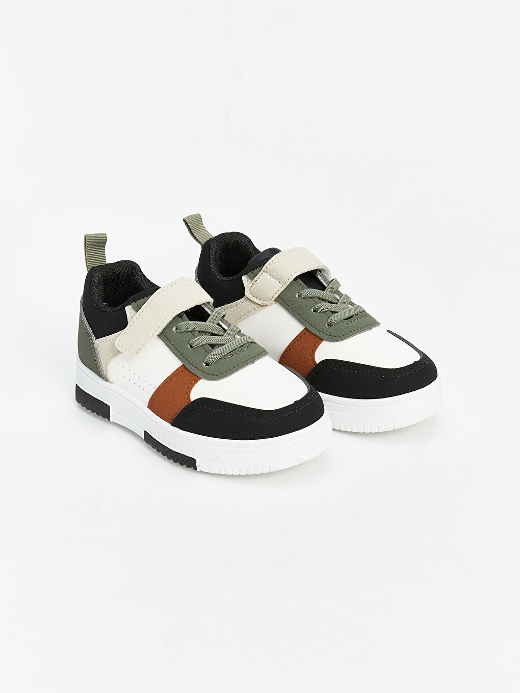 Laces and Hook-and-Loop Color Block Boys' Sports Shoes