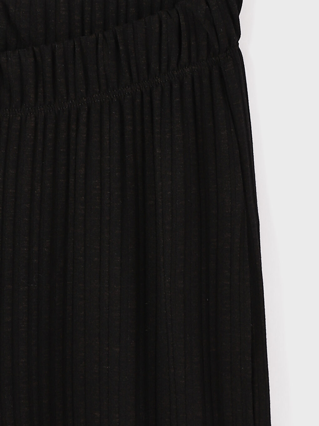 Elasticated Waist Plain Wide Leg Women's Trousers-2