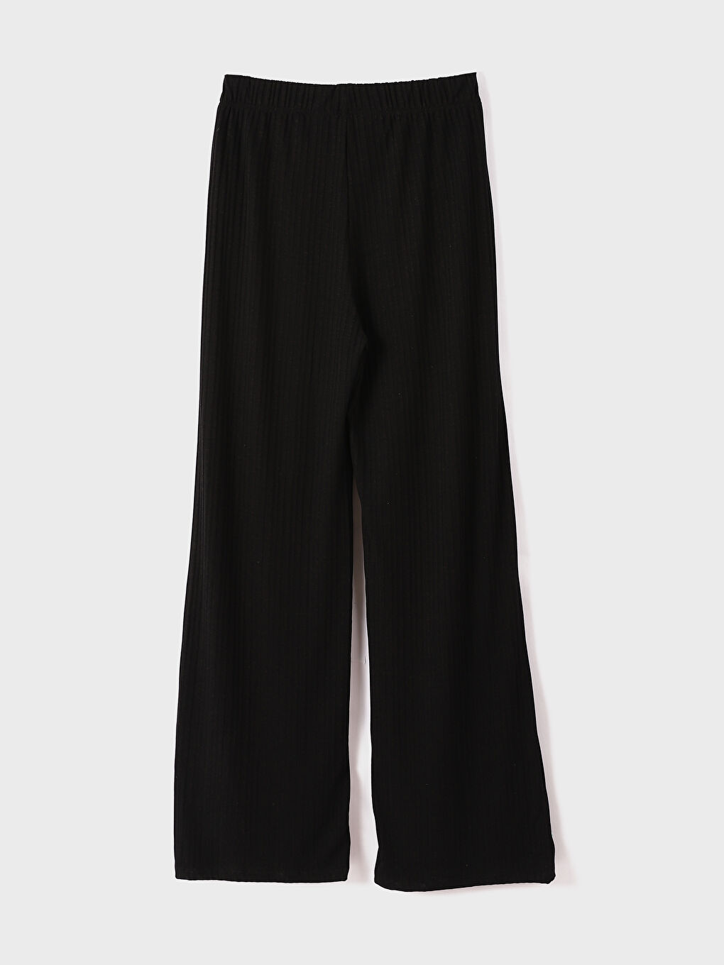 Elasticated Waist Plain Wide Leg Women's Trousers-1