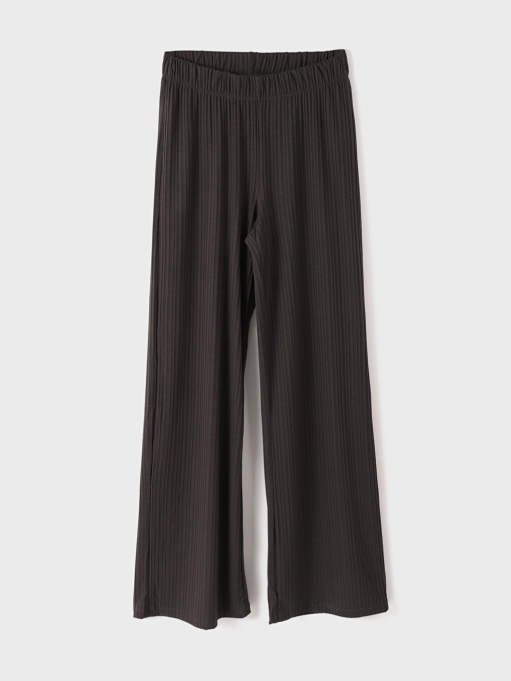 Elasticated Waist Plain Wide Leg Women's Trousers