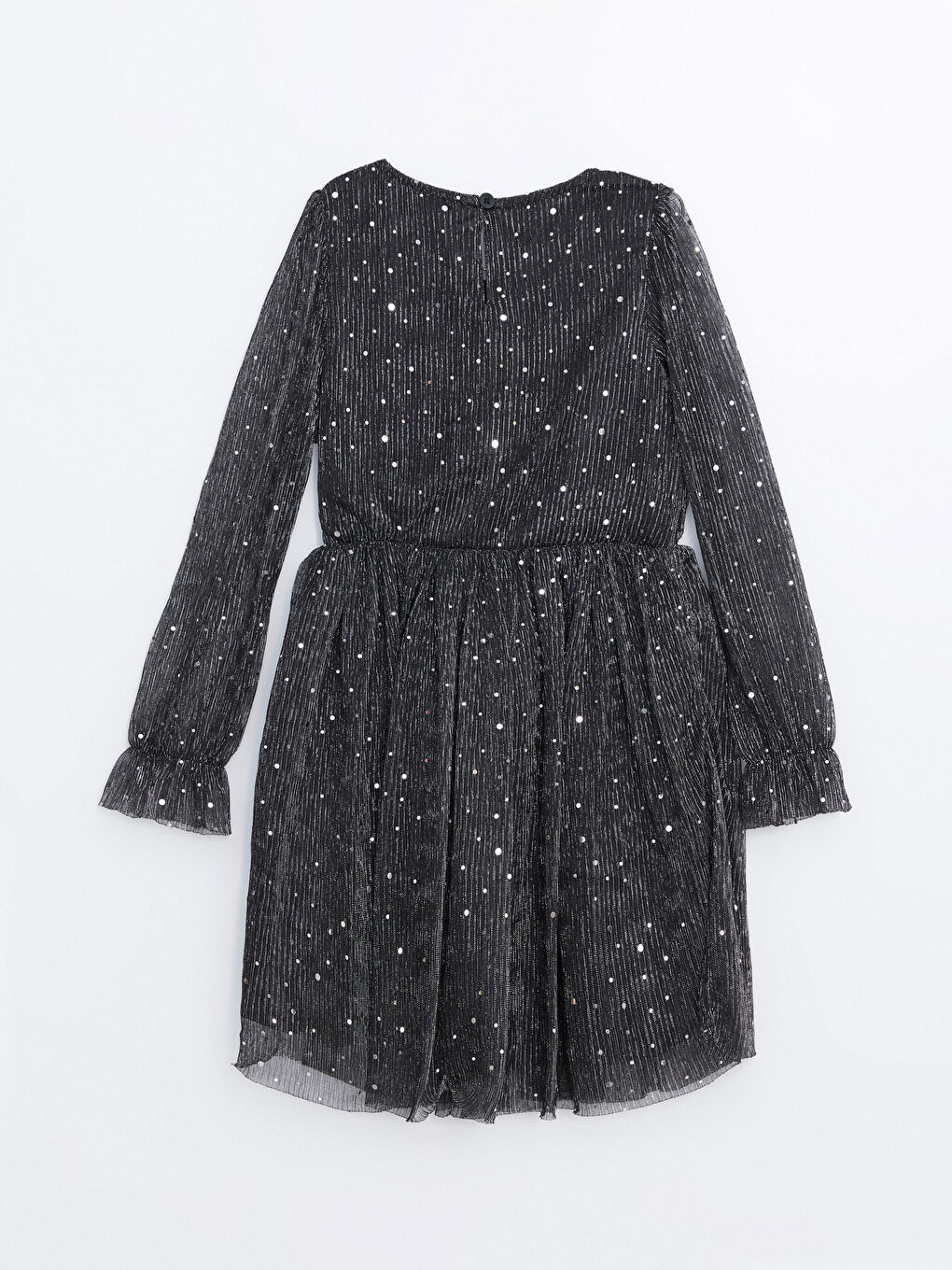 Crew Neck Sparkly Girls' Dress -W4AL41Z4-CVL