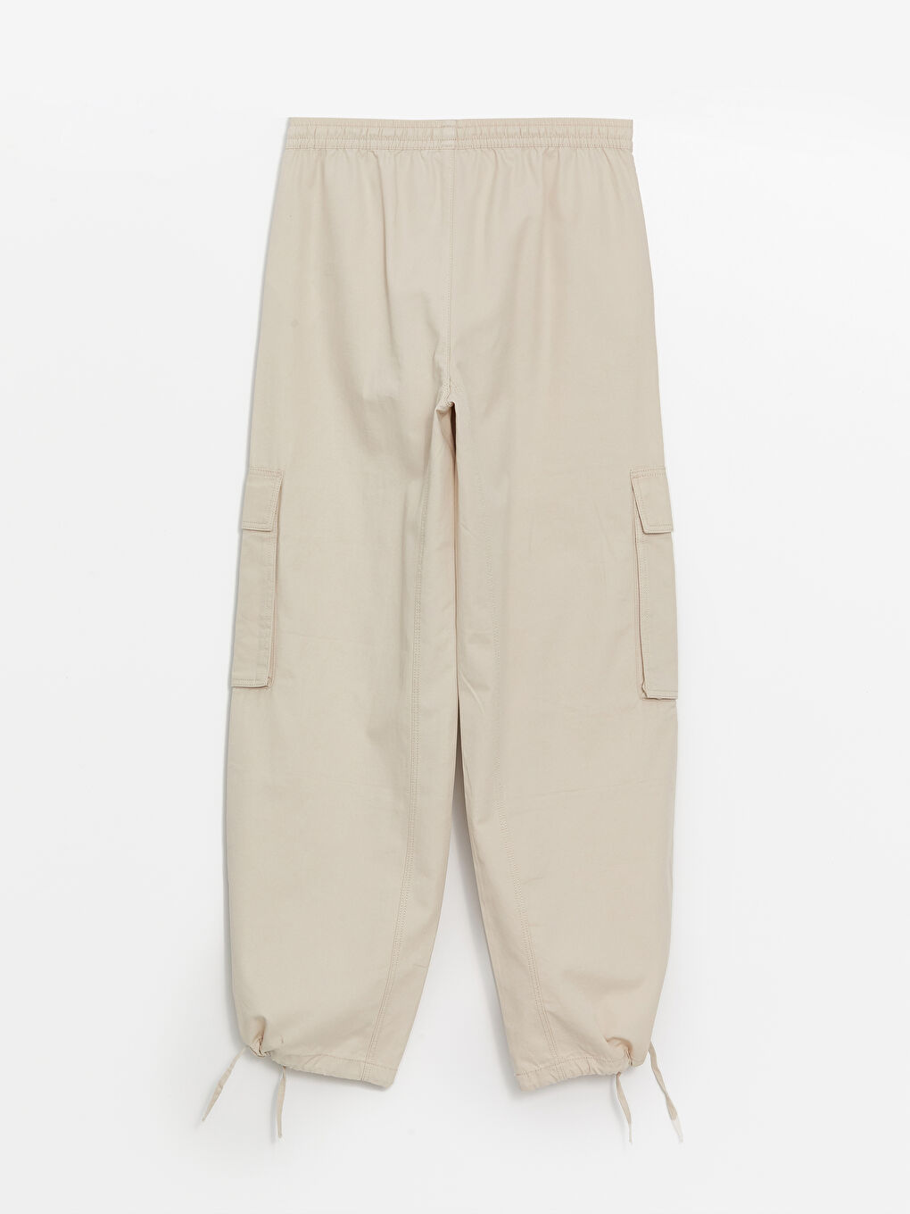 LCW Vision Elasticated Waist Plain Gabardine Women's Cargo Trousers -W4AL48Z8-YFF