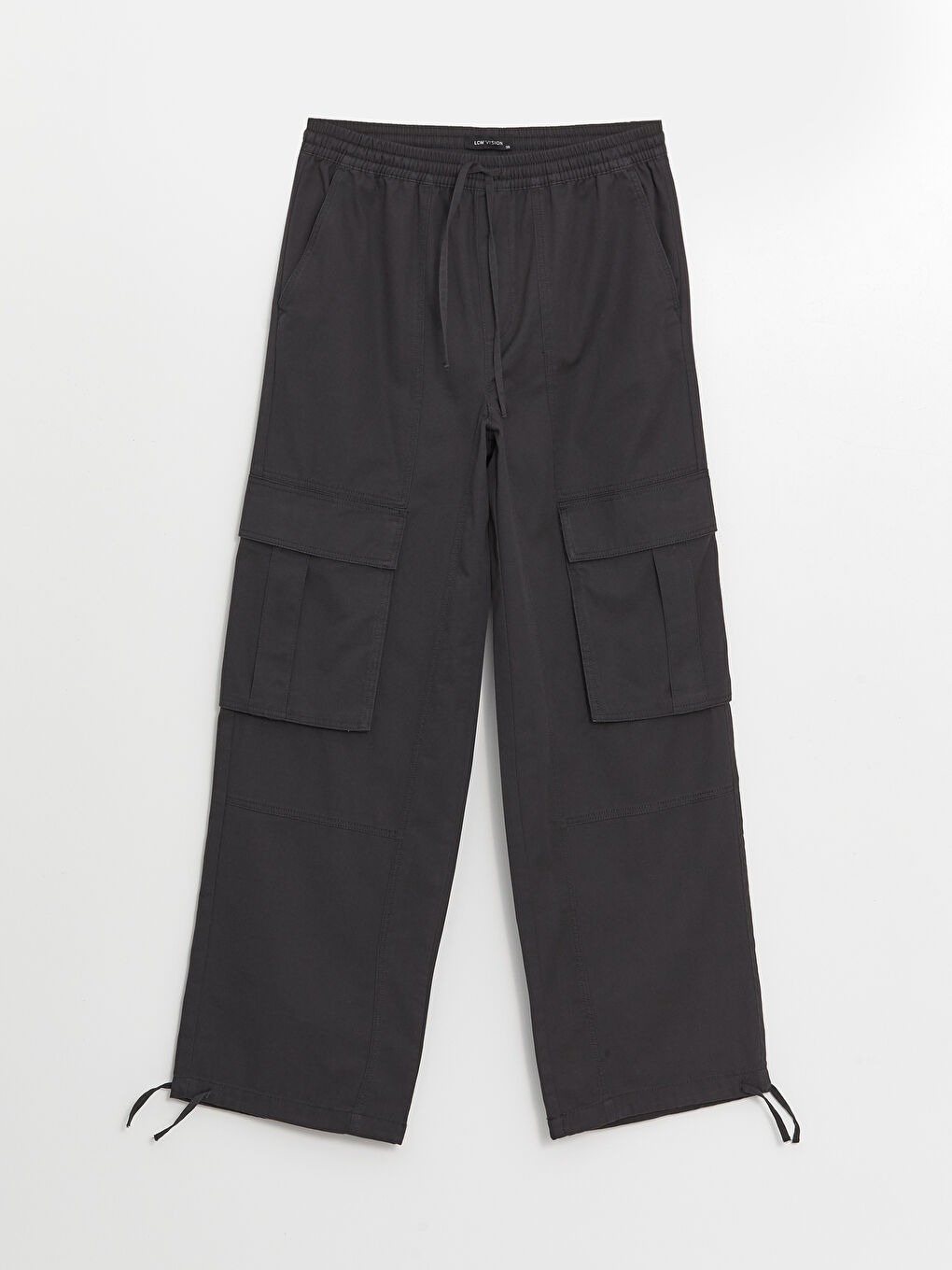 LCW Vision Pantalon Cargo Uni en Gabardine à Taille Élastiquée pour Femmes -W4AL48Z8-YG5