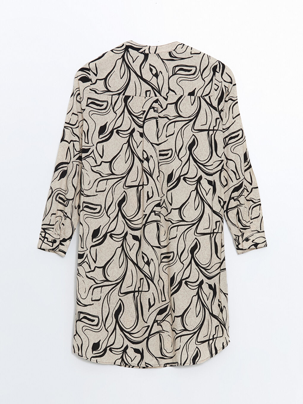 Notch Neck Patterned Women's Tunic-5